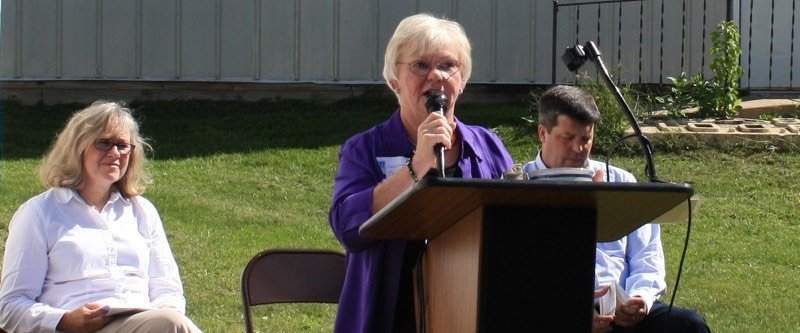 Jan Klein welcoming the crowd at the 2012 event.